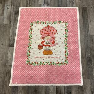 Strawberry Shortcake Quilt VTG 1980 Spring Mills Inc Blanket 42 x 34 Finished